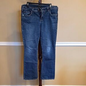 32/31 Silver Jeans Dark Blue Elyse Slim Boot Jeans